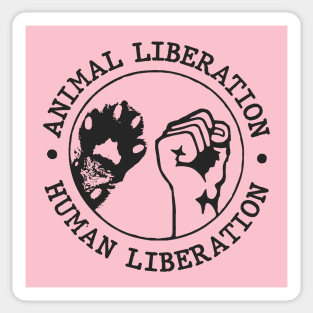 animal liberation human liberation Sticker